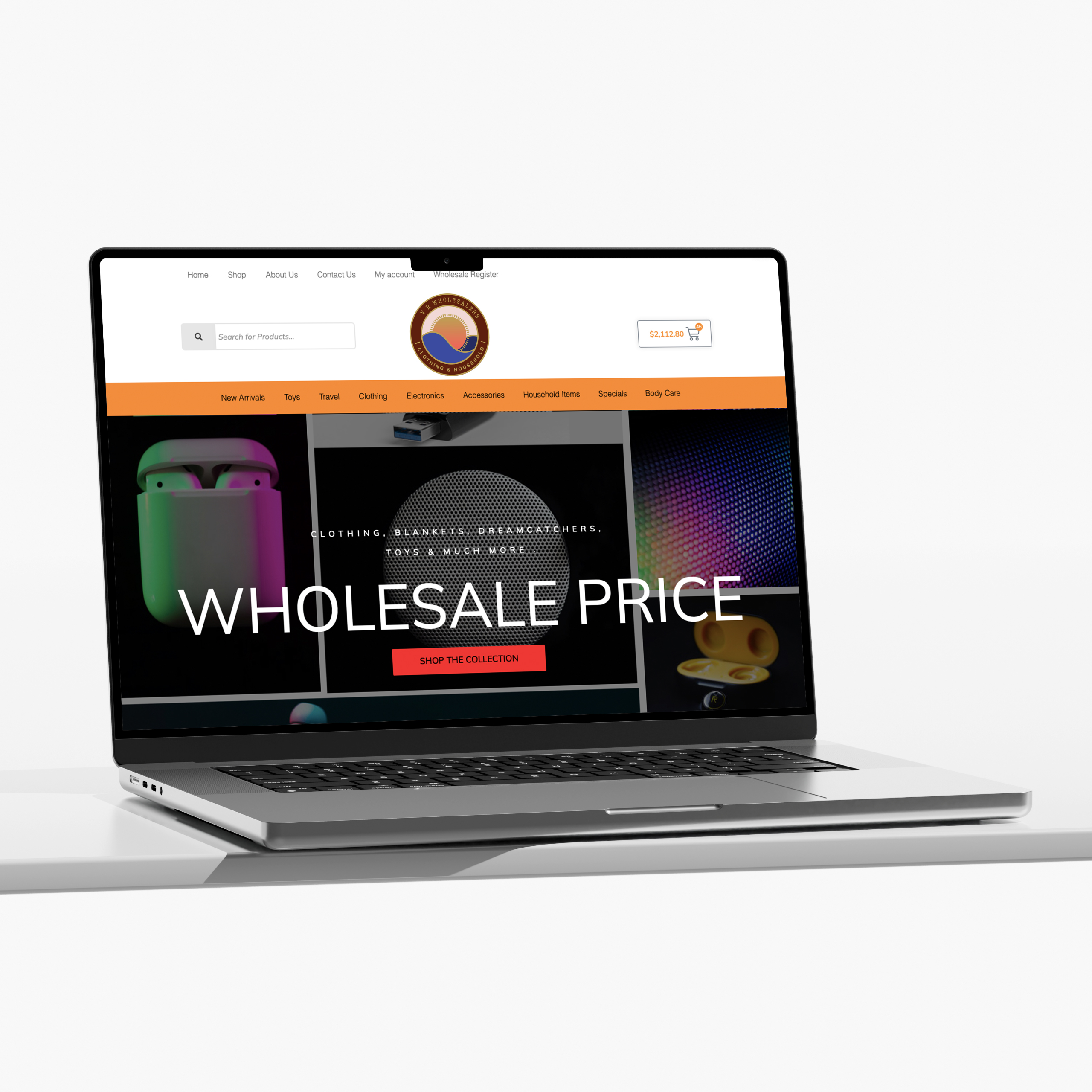 VR Wholesalers website design - Visual Accent Designs